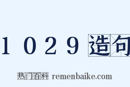 1029造句是什么意思的图片